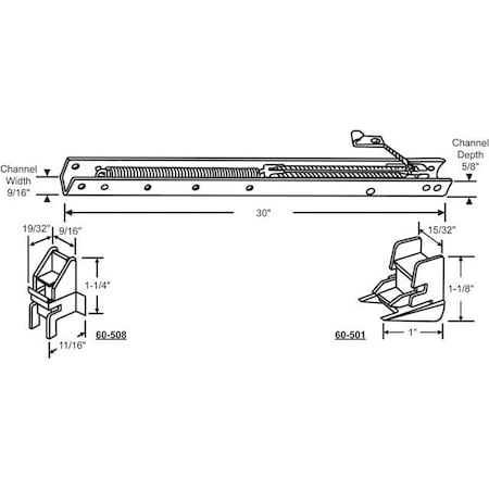 Strybuc 30in Channel Balance With Ends 60-294-21